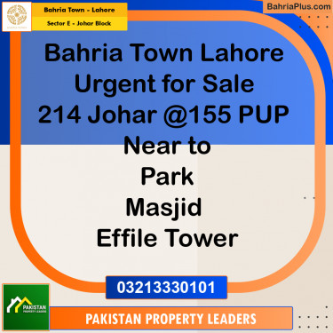 10 Marla Residential Plot for Sale in Sector E - Johar Block -  Bahria Town, Lahore - (BP-264542)