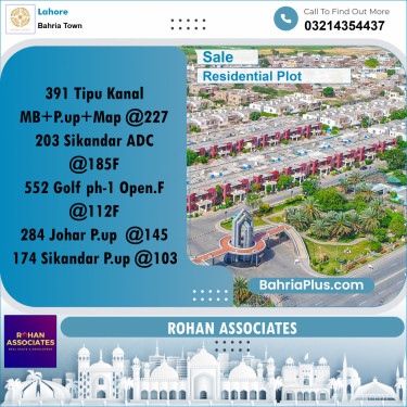 10 Marla Residential Plot for Sale in Bahria Town, Lahore - (BP-264615)