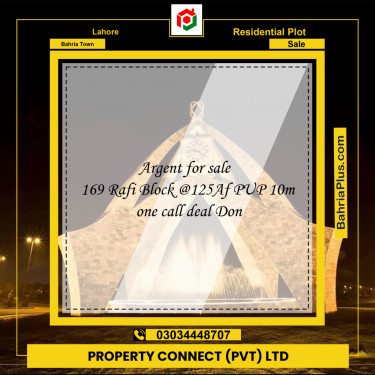Residential Plot for Sale in Bahria Town, Lahore - (BP-264730)