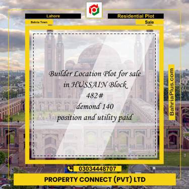 Residential Plot for Sale in Bahria Town, Lahore - (BP-264732)