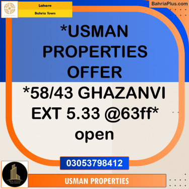 Residential Plot for Sale in Bahria Town, Lahore - (BP-264738)