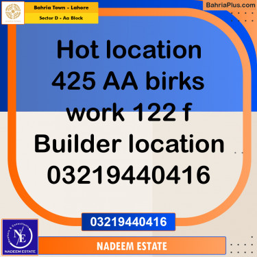 Residential House for Sale in Sector D - AA Block -  Bahria Town, Lahore - (BP-264740)