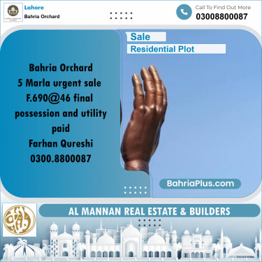 Residential Plot for Sale in Bahria Orchard, Lahore - (BP-264774)