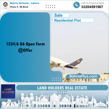 10 Marla Residential Plot for Sale in Phase 4 - G6 Block -  Bahria Orchard, Lahore - (BP-264844)