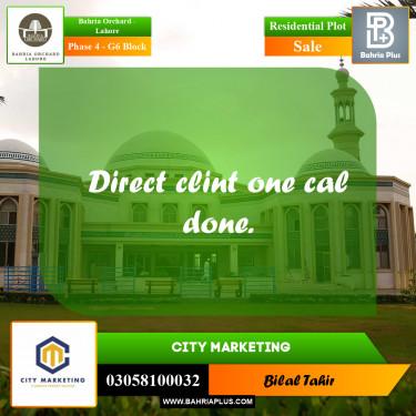5 Marla Residential Plot for Sale in Phase 4 - G6 Block -  Bahria Orchard, Lahore - (BP-264898)