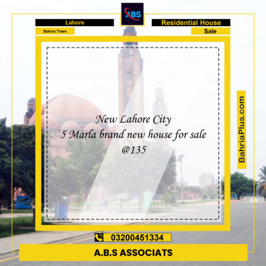 5 Marla Residential House for Sale in Bahria Town, Lahore - (BP-264950)