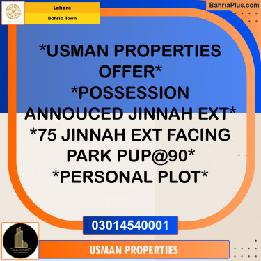 Residential Plot for Sale in Bahria Town, Lahore - (BP-265008)