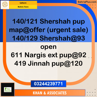 Residential Plot for Sale in Bahria Town, Lahore - (BP-265040)