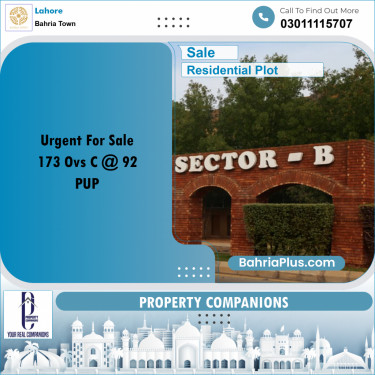 Residential Plot for Sale in Bahria Town, Lahore - (BP-265064)