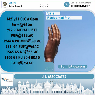 Residential Plot for Sale in Bahria Orchard, Lahore - (BP-265195)