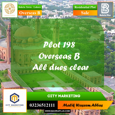 1 Kanal Residential Plot for Sale in Overseas B -  Bahria Town, Lahore - (BP-265280)