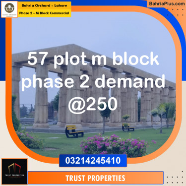 5 Marla Commercial Plot for Sale in Phase 2 - M Block Commercial -  Bahria Orchard, Lahore - (BP-265373)