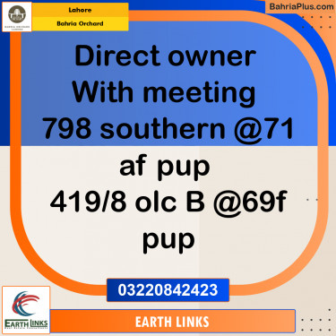 Residential Plot for Sale in Bahria Orchard, Lahore - (BP-265500)