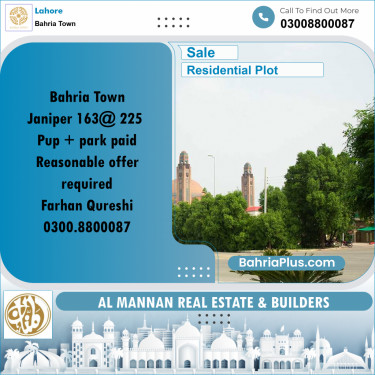 Residential Plot for Sale in Bahria Town, Lahore - (BP-265561)