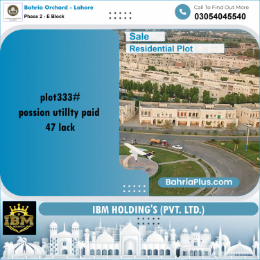 5 Marla Residential Plot for Sale in Phase 2 - E Block -  Bahria Orchard, Lahore - (BP-265653)