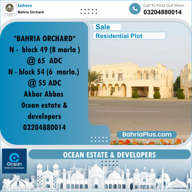 Residential Plot for Sale in Bahria Orchard, Lahore - (BP-265818)