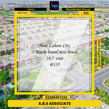 5 Marla Residential House for Sale in Bahria Town, Lahore - (BP-265958)