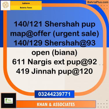 Residential Plot for Sale in Bahria Town, Lahore - (BP-266059)