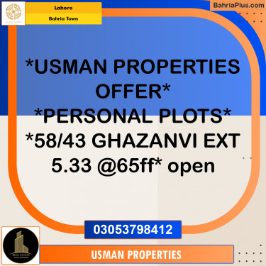 Residential Plot for Sale in Bahria Town, Lahore - (BP-266103)
