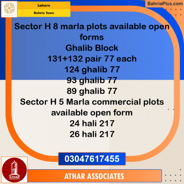 Residential Plot for Sale in Bahria Town, Lahore - (BP-266203)