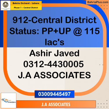 10 Marla Residential Plot for Sale in Phase 1 - Central District -  Bahria Orchard, Lahore - (BP-266216)