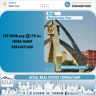Residential Plot for Sale in Bahria Town, Lahore - (BP-266313)