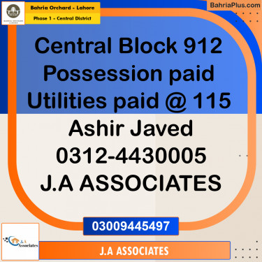 10 Marla Residential Plot for Sale in Phase 1 - Central District -  Bahria Orchard, Lahore - (BP-266370)
