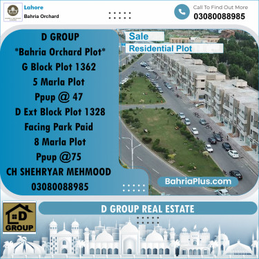 Residential Plot for Sale in Bahria Orchard, Lahore - (BP-266404)
