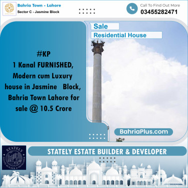 1 Kanal Residential House for Sale in Sector C - Jasmine Block -  Bahria Town, Lahore - (BP-266435)