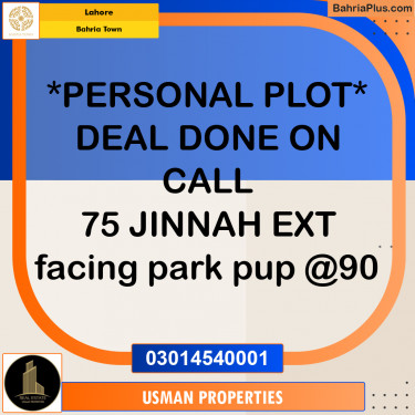 Residential Plot for Sale in Bahria Town, Lahore - (BP-266546)