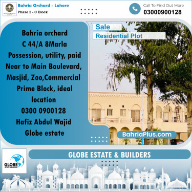 8 Marla Residential Plot for Sale in Phase 2 - C Block -  Bahria Orchard, Lahore - (BP-266605)