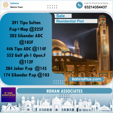 10 Marla Residential Plot for Sale in Bahria Town, Lahore - (BP-266676)