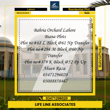 5 Marla Residential Plot for Sale in Bahria Orchard, Lahore - (BP-266681)