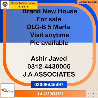 5 Marla Residential House for Sale in OLC-B Block -  Bahria Orchard, Lahore - (BP-266897)