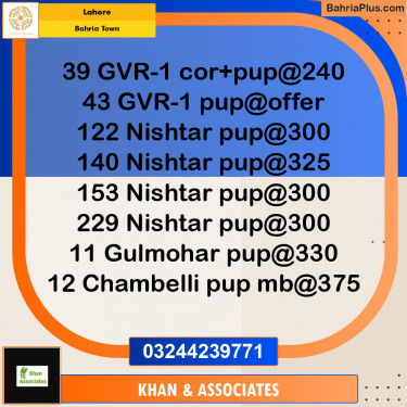 Residential Plot for Sale in Bahria Town, Lahore - (BP-266984)