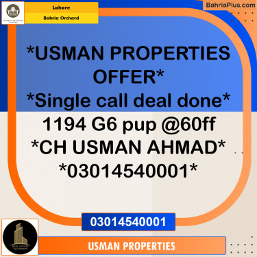 Residential Plot for Sale in Bahria Orchard, Lahore - (BP-266987)