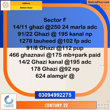 10 Marla Residential Plot for Sale in Bahria Town, Lahore - (BP-267018)