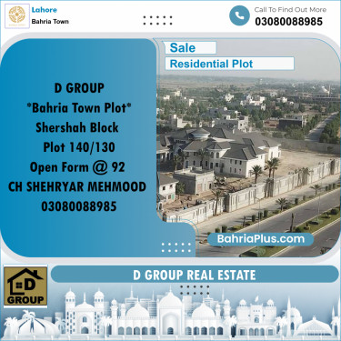 Residential Plot for Sale in Bahria Town, Lahore - (BP-267036)