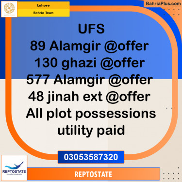 Residential Plot for Sale in Bahria Town, Lahore - (BP-267039)