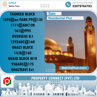 Residential Plot for Sale in Bahria Town, Lahore - (BP-267114)
