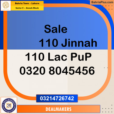 5 Marla Residential Plot for Sale in Sector E - Jinnah Block -  Bahria Town, Lahore - (BP-267250)