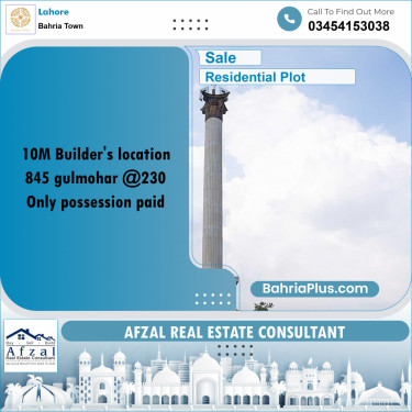 Residential Plot for Sale in Bahria Town, Lahore - (BP-267252)