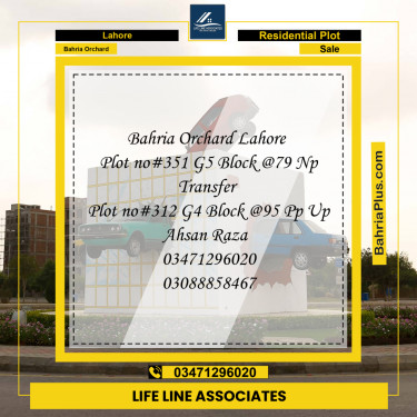 5 Marla Residential Plot for Sale in Bahria Orchard, Lahore - (BP-267272)