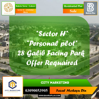 5 Marla Residential Plot for Sale in Sector G - Abubakar Block -  Bahria Town, Lahore - (BP-267328)