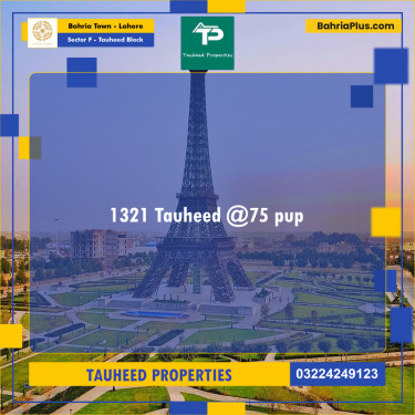 5 Marla Residential Plot for Sale in Sector F - Tauheed Block -  Bahria Town, Lahore - (BP-267398)