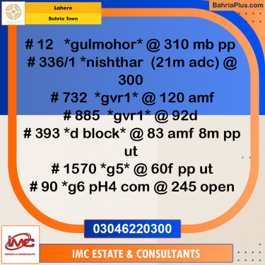 Residential Plot for Sale in Bahria Town, Lahore - (BP-267462)