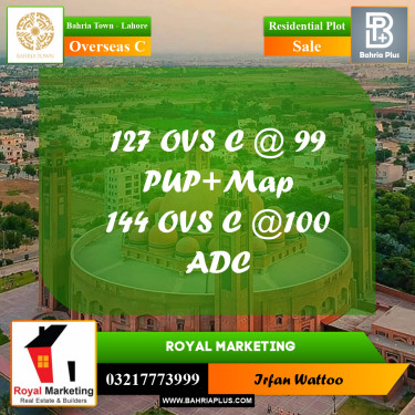 5 Marla Residential Plot for Sale in Overseas C -  Bahria Town, Lahore - (BP-267606)