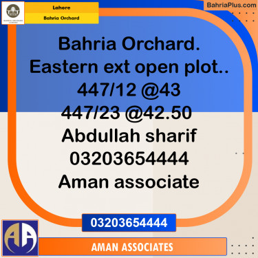 Residential Plot for Sale in Bahria Orchard, Lahore - (BP-267677)