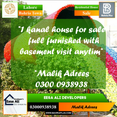 Residential House for Sale in Bahria Town, Lahore - (BP-267753)
