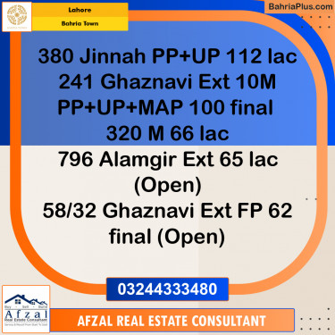 Residential Plot for Sale in Bahria Town, Lahore - (BP-267801)